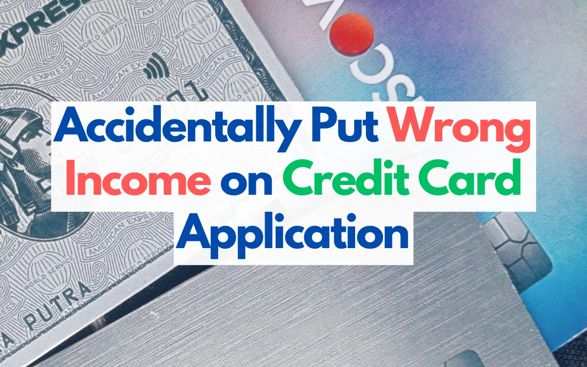 accidentally put wrong income on credit card application