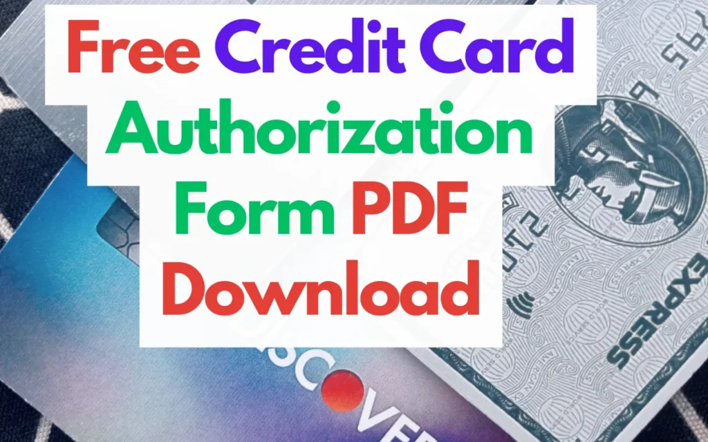 free credit card authorization form pdf